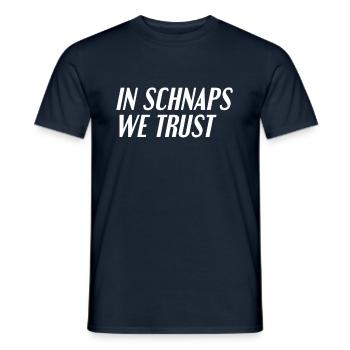 Schnaps trinken Spruch - Männer T-Shirt - Navy - Vorne - AI Model Male 178 light (178cm)