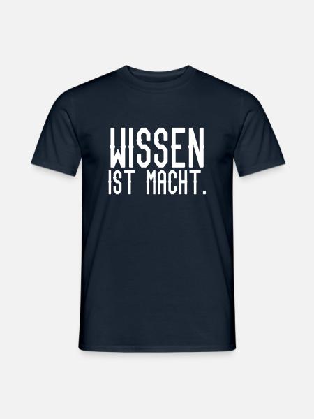 Wissen ist Macht - Männer T-Shirt - Navy