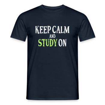 Studieren Spruch - Männer T-Shirt - Navy - Vorne - AI Model Male 178 light (178cm)