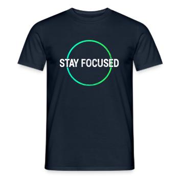 Focus Learning Shirt - Men's T-Shirt - navy - Front - AI Model Male 178 light (178cm)