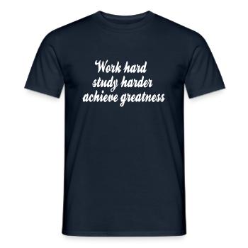 Success Motivation Saying - Men's T-Shirt - navy - Front - AI Model Male 178 light (178cm)