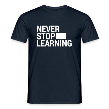Learn Saying - Men's T-Shirt - navy - Front - AI Model Male 178 light (178cm)