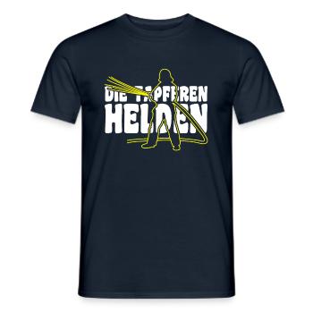 Feuerwehr Tapfere Helden - Männer T-Shirt - Navy - Vorne - AI Model Male 178 light (178cm)