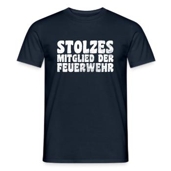 Mitglied der Feuerwehr - Männer T-Shirt - Navy - Vorne - AI Model Male 178 light (178cm)