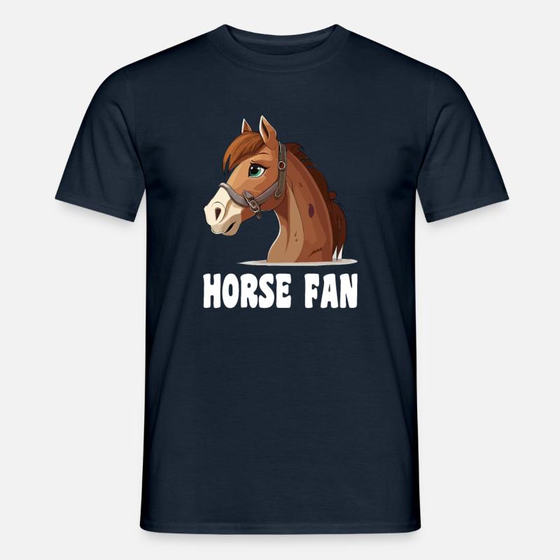 Pferd comic cartoon style - Männer T-Shirt - Navy
