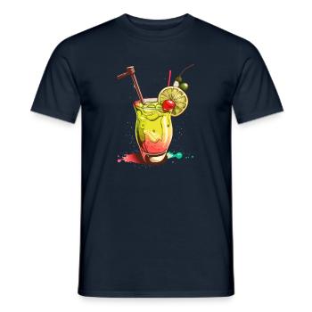 Cocktail - Men's T-Shirt - navy - Front - AI Model Male 178 light (178cm)