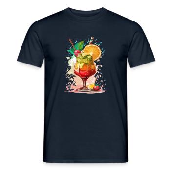 Cocktail - Men's T-Shirt - navy - Front - AI Model Male 178 light (178cm)