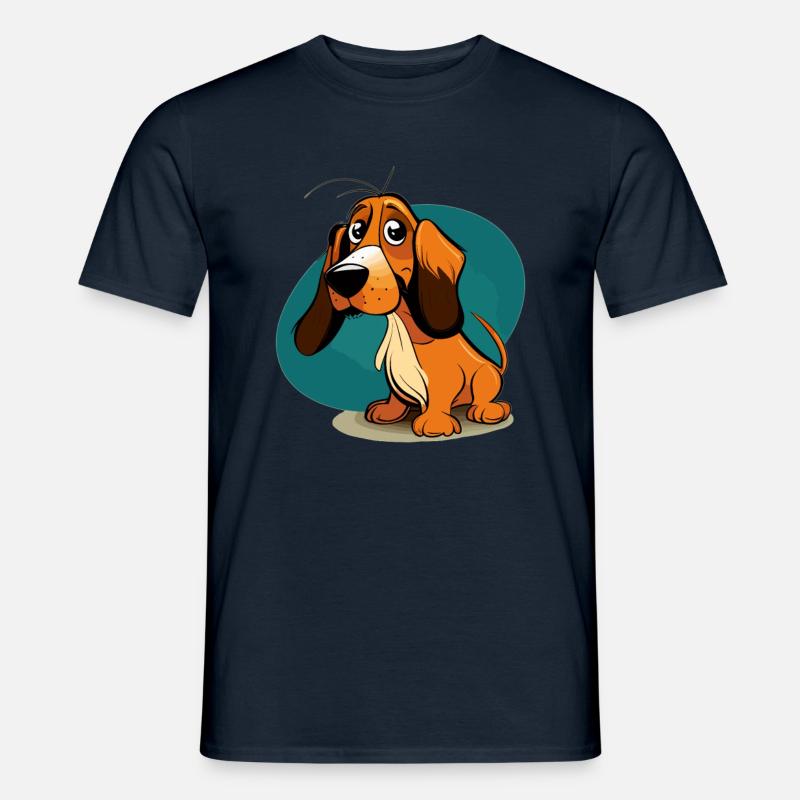 Hund im comic style - Männer T-Shirt - Navy