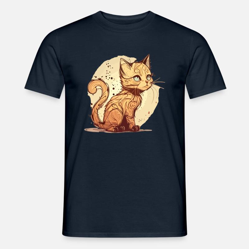 Cat in comic style - Men’s T-shirt - navy