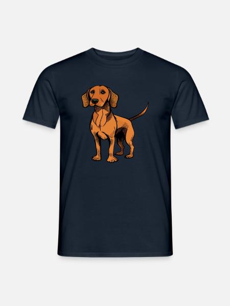 Dog in comic style - Men's T-Shirt - navy