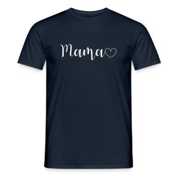 Mama Schriftzug - Männer T-Shirt - Navy - Vorne - AI Model Male 178 light (178cm)