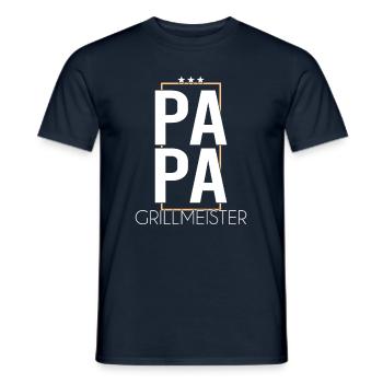 Papa Grillmeister - T-shirt homme - marine - Devant - AI Model Male 178 light (178cm)