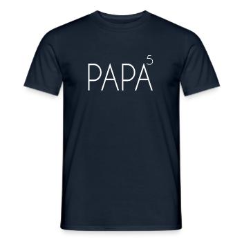 Father of 5 children - Men's T-Shirt - navy - Front - AI Model Male 178 light (178cm)