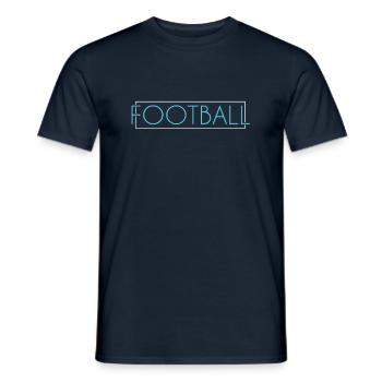Rugby Football lettering - Men's T-Shirt - navy - Front - AI Model Male 178 light (178cm)