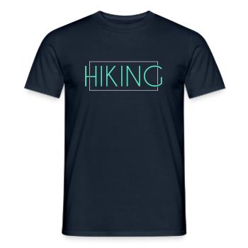 Hiking lettering - Men's T-Shirt - navy - Front - AI Model Male 178 light (178cm)
