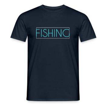 Lettrage de pêche - T-shirt homme - marine - Devant - AI Model Male 178 light (178cm)