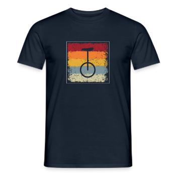 Rétro monocycle - T-shirt homme - marine - Devant - AI Model Male 178 light (178cm)