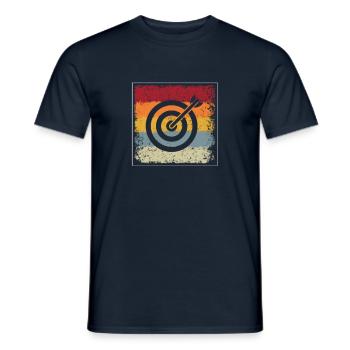 Dart Retro - Men's T-Shirt - navy - Front - AI Model Male 178 light (178cm)