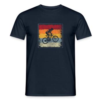 Mountain Bike Retro - Men's T-Shirt - navy - Front - AI Model Male 178 light (178cm)