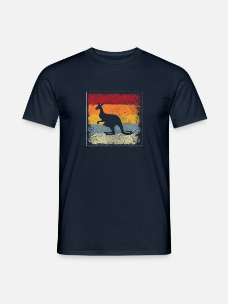 Känguru Retro - Männer T-Shirt - Navy