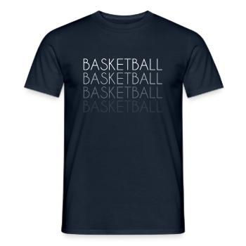Basketball lettering - Men's T-Shirt - navy - Front - AI Model Male 178 light (178cm)