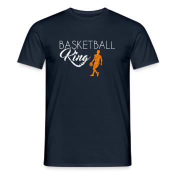Basketball King - Männer T-Shirt - Navy - Vorne - AI Model Male 178 light (178cm)