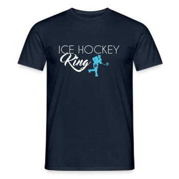Eishockey King - Männer T-Shirt - Navy - Vorne - AI Model Male 178 light (178cm)