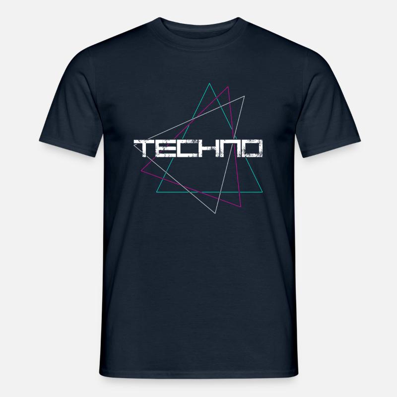 Techno - Männer T-Shirt - Navy