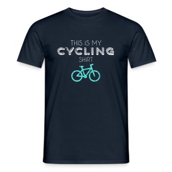 Chemise de cyclisme - T-shirt homme - marine - Devant - AI Model Male 178 light (178cm)