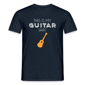 Chemise guitare - T-shirt homme - marine - Devant - AI Model Male 178 light (178cm)