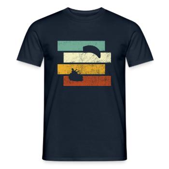 Kite Surfing Retro - Männer T-Shirt - Navy - Vorne - AI Model Male 178 light (178cm)