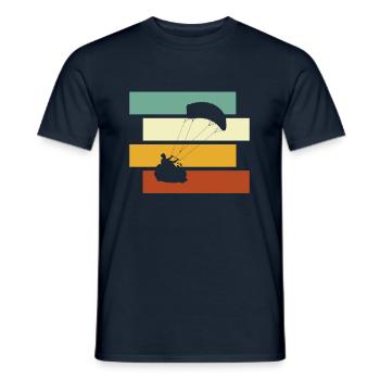 Kite Surfing Retro - Männer T-Shirt - Navy - Vorne - AI Model Male 178 light (178cm)