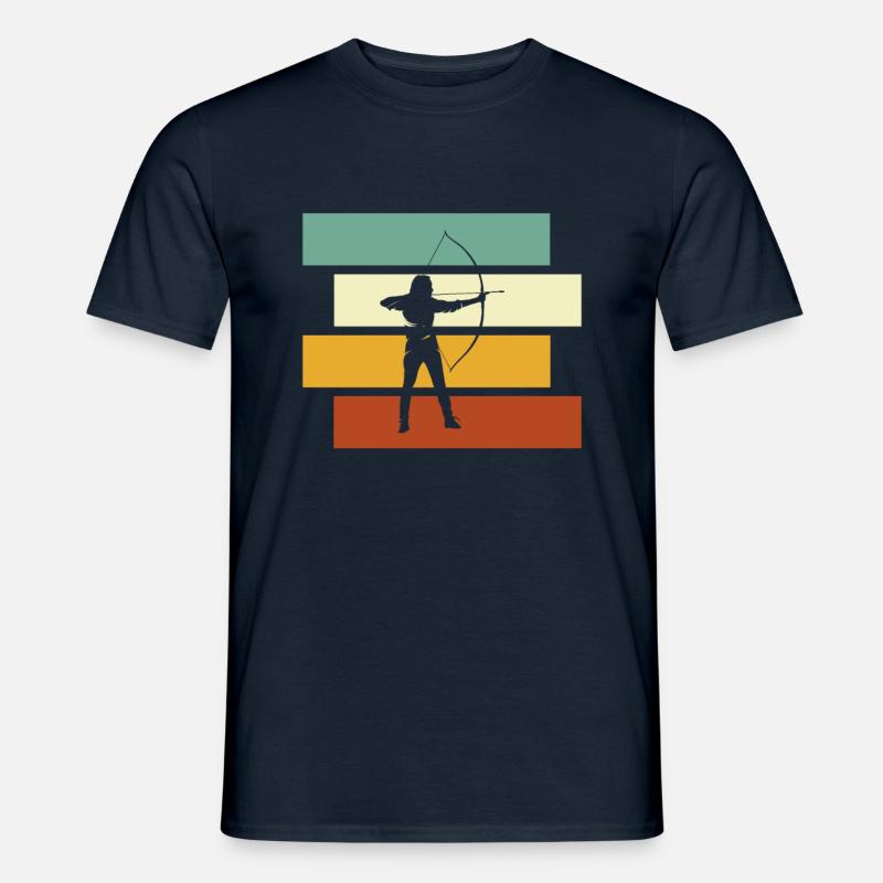 Bogenschießen Retro - Männer T-Shirt - Navy