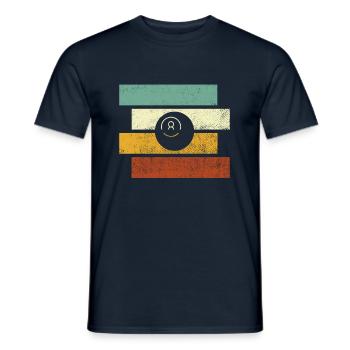Billiard Retro - Männer T-Shirt - Navy - Vorne - AI Model Male 178 light (178cm)