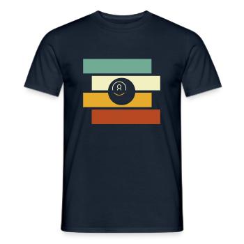 Billiard Retro - Männer T-Shirt - Navy - Vorne - AI Model Male 178 light (178cm)