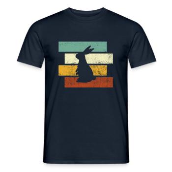Lapin Rétro - T-shirt homme - marine - Devant - AI Model Male 178 light (178cm)