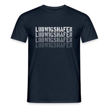 Ludwigshafen - Männer T-Shirt - Navy - Vorne - AI Model Male 178 light (178cm)