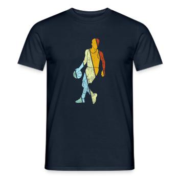 Basketballer Retro - Männer T-Shirt - Navy - Vorne - AI Model Male 178 light (178cm)