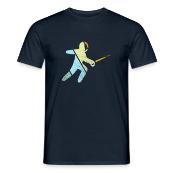 Fechten Retro - Männer T-Shirt - Navy - Vorne - AI Model Male 178 light (178cm)