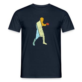 Boxen Retro - Männer T-Shirt - Navy - Vorne - AI Model Male 178 light (178cm)