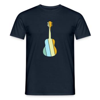 Guitar Retro - Men's T-Shirt - navy - Front - AI Model Male 178 light (178cm)