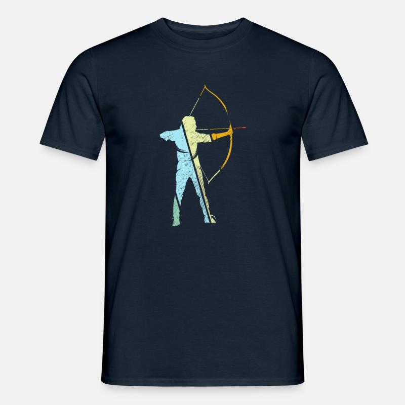 Bogenschießen Retro - Männer T-Shirt - Navy