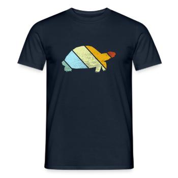 Turtle Retro - Men's T-Shirt - navy - Front - AI Model Male 178 light (178cm)