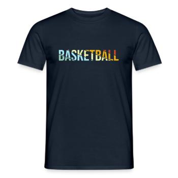 Basketball Retro - Männer T-Shirt - Navy - Vorne - AI Model Male 178 light (178cm)