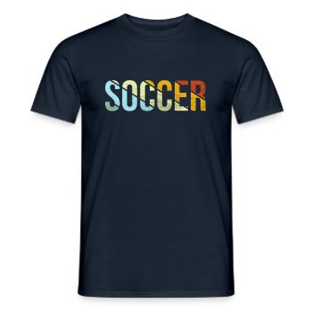 Football Rétro - T-shirt homme - marine - Devant - AI Model Male 178 light (178cm)