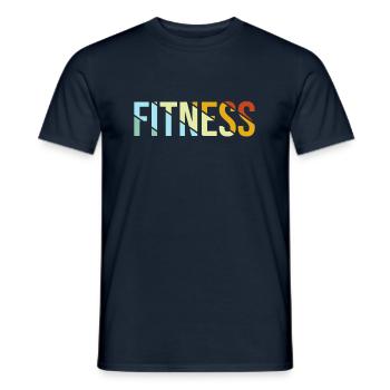 Fitness Retro - Men's T-Shirt - navy - Front - AI Model Male 178 light (178cm)