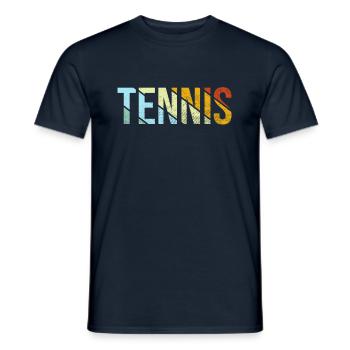 Tennis Rétro - T-shirt homme - marine - Devant - AI Model Male 178 light (178cm)