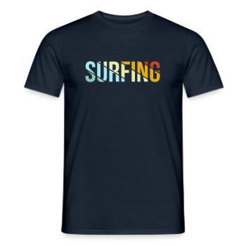 Surfing Retro - Men's T-Shirt - navy - Front - AI Model Male 178 light (178cm)