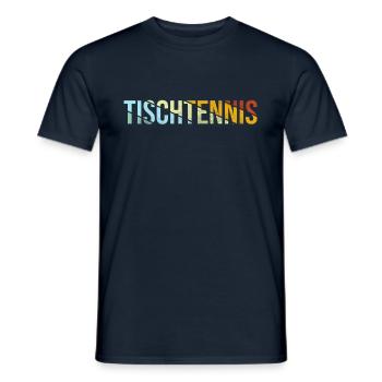 Tennis de Table Rétro - T-shirt homme - marine - Devant - AI Model Male 178 light (178cm)