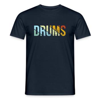 Drums Retro - Men's T-Shirt - navy - Front - AI Model Male 178 light (178cm)